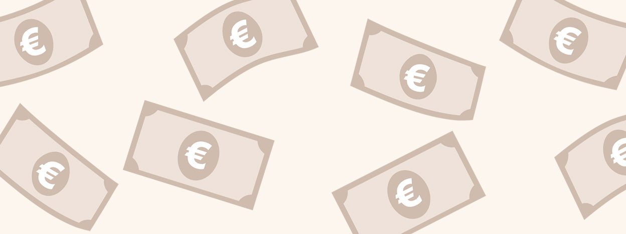 Banniere avec des billets d'euros