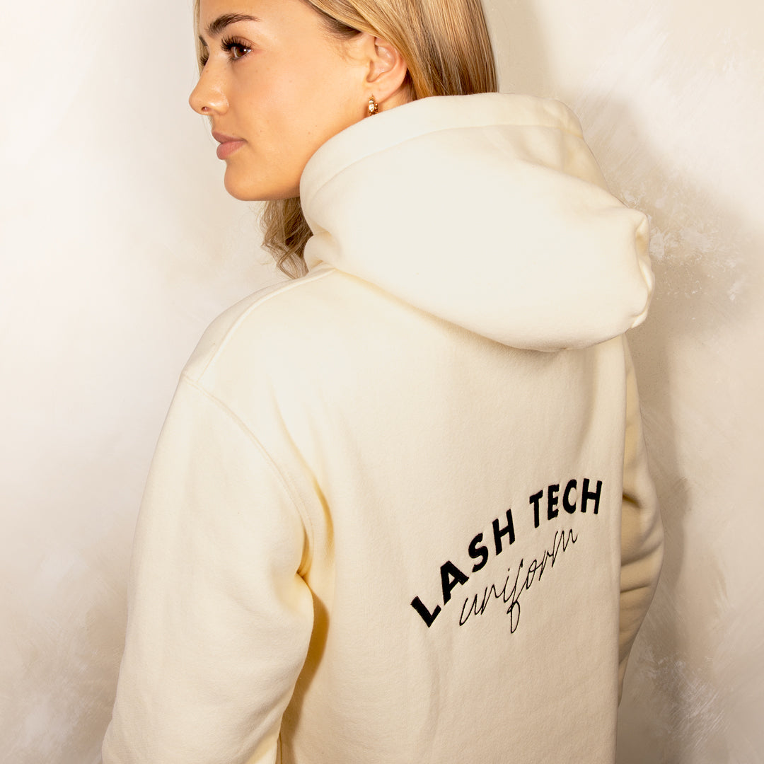 London Lash Hoodie - Uniforme de Technicien des Cils de dos