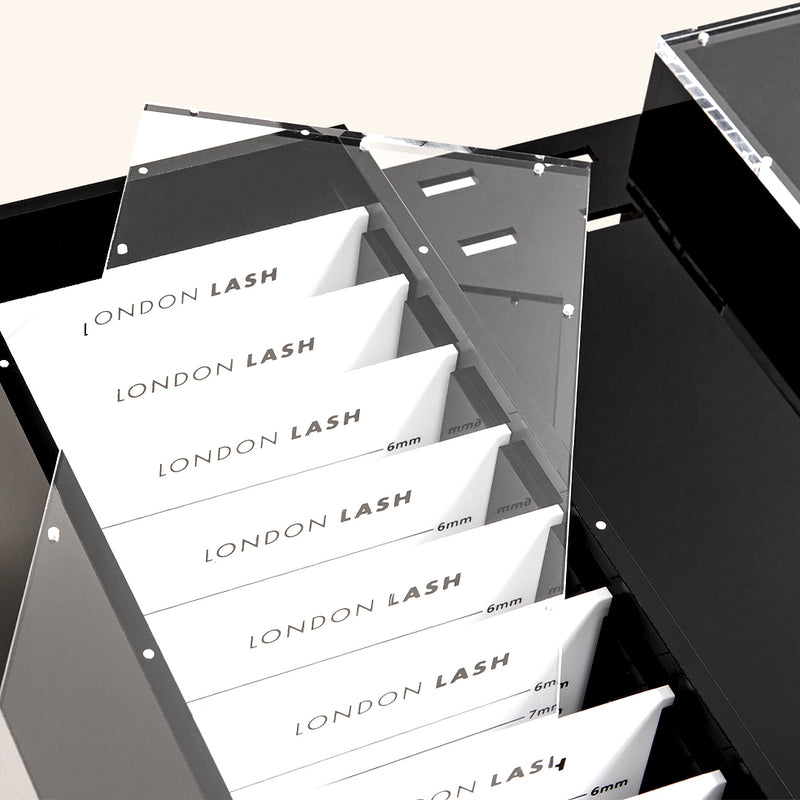 BOÎTE DE RANGEMENT EN ACRYLIQUE, London Lash, magasin extension de cils, cils, extension de cils, extension cils russe, kit extension de cils professionnel