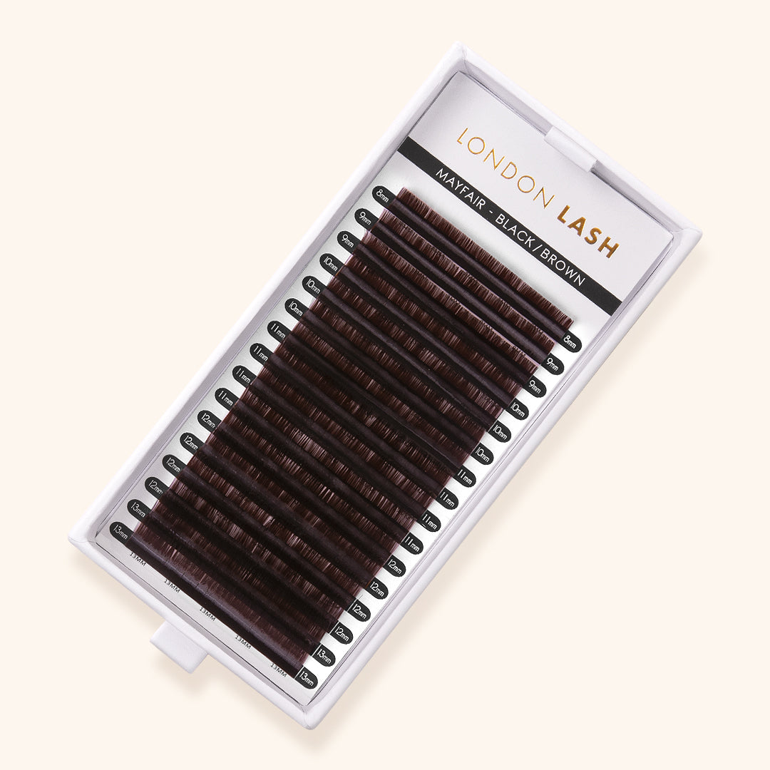 EXTENSIONS DE CILS BRUN FONCÉ MAYFAIR 0.05, cils 0.05, extension de cils, extension cil a cil, extension de cils naturel