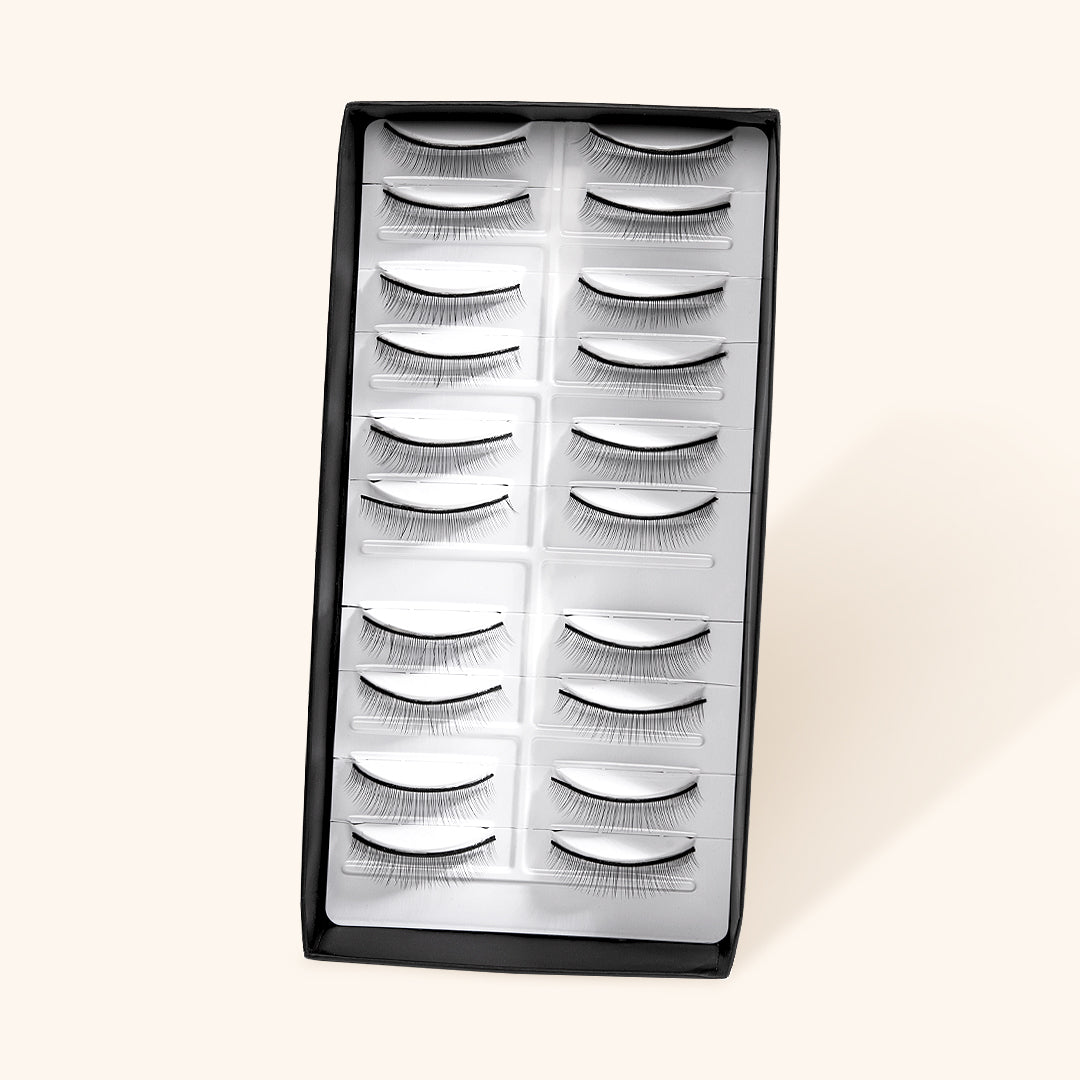faux cils pour entrainement, extension de cils naturel, faux cils, entrainement, pose d extension de cils, technicienne de cils, materiel extension de cils