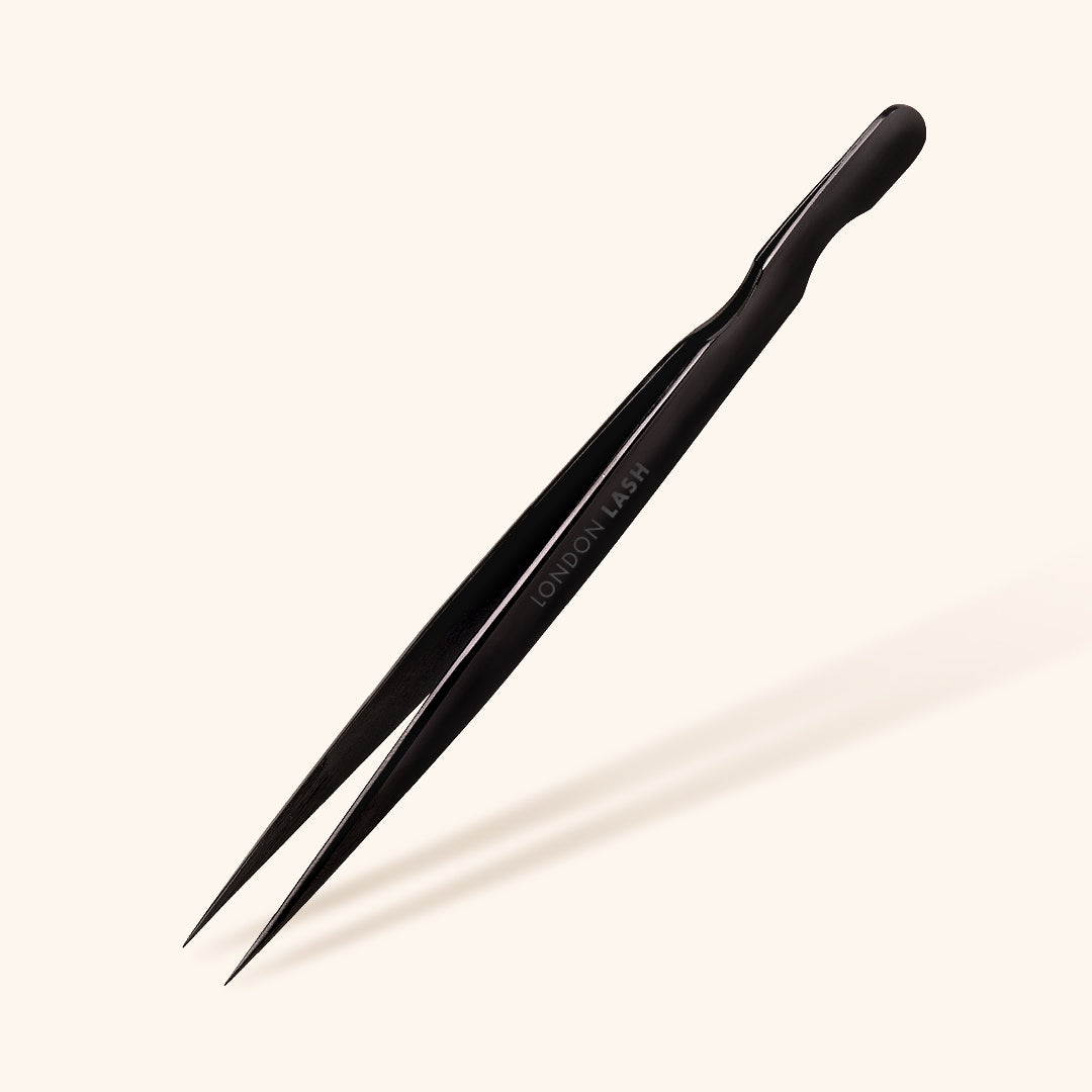PINCE DROITE D'ISOLATION, London Lash, pince extension de cils, pince extensions de cils, pince a extension de cils, pince a cil, pince cils, pince noire